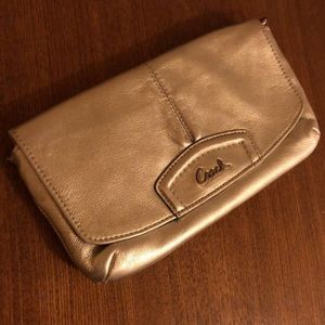 Metallic Silver Coach Purse